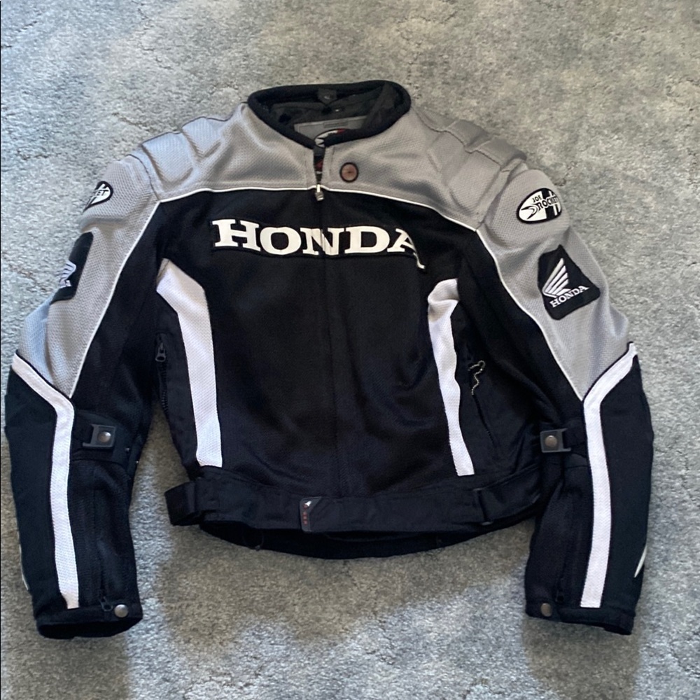 Men's Honda Black and Gray Motorcycle Jacket
